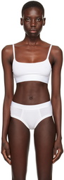 CDLP White Scoop Bralette