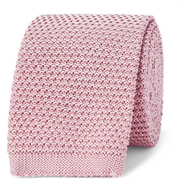 Photo: Boglioli - 6cm Knitted Silk Tie - Pink