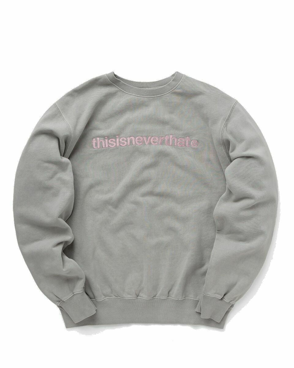 Photo: Thisisneverthat T Logo Crewneck Grey - Mens - Sweatshirts