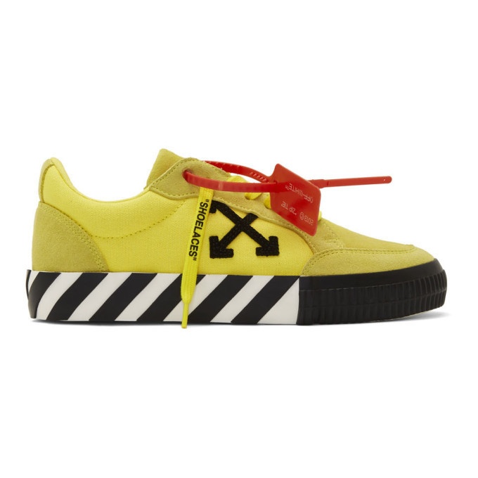 Photo: Off-White Yellow Vulcanized Low Sneakers