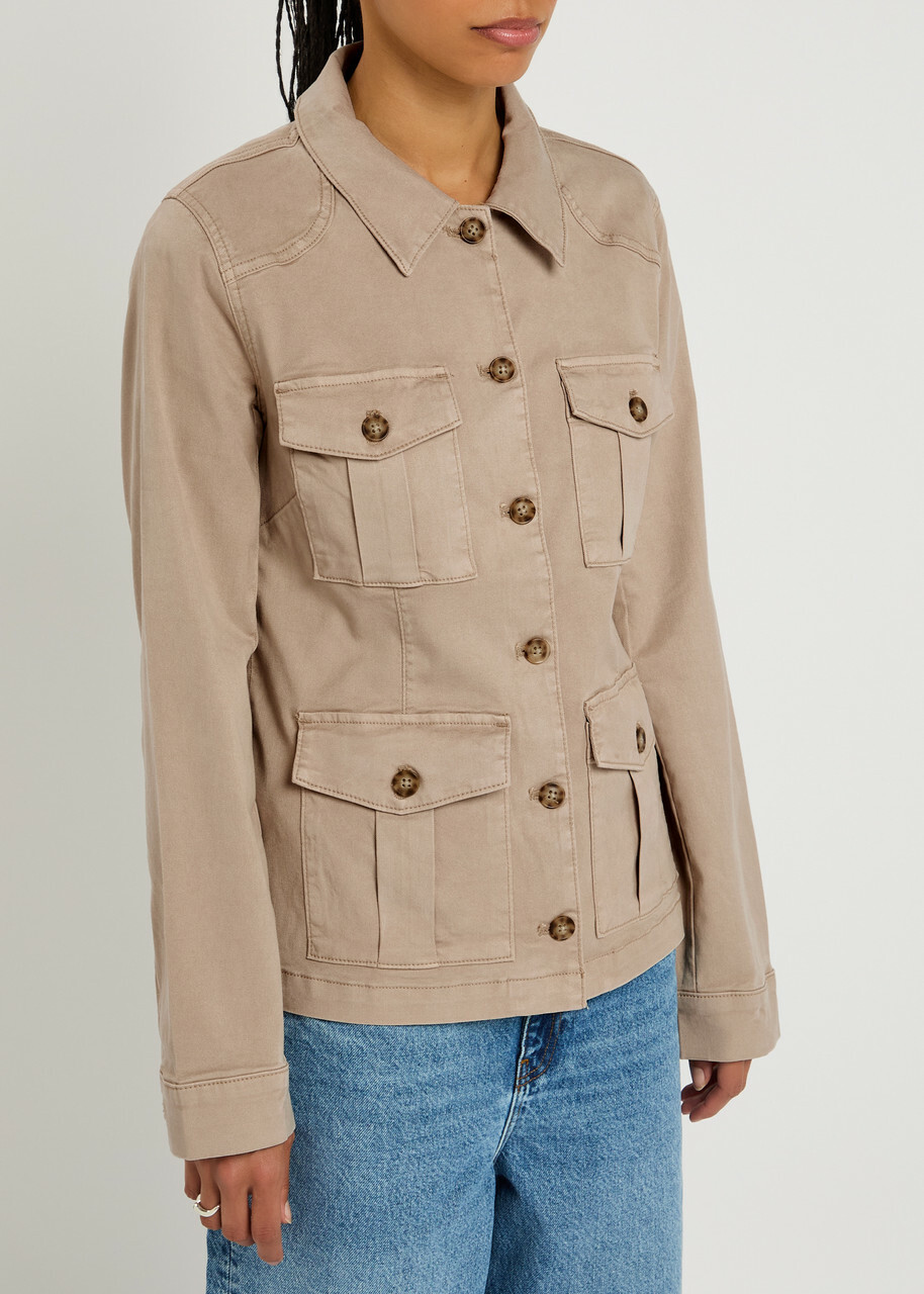Paige Stacey Lyocell-blend Jacket Ecru