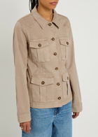 Paige Stacey Lyocell-blend Jacket Ecru