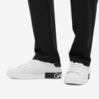 Dolce & Gabbana Men's Portofino Sneakers in White/Black