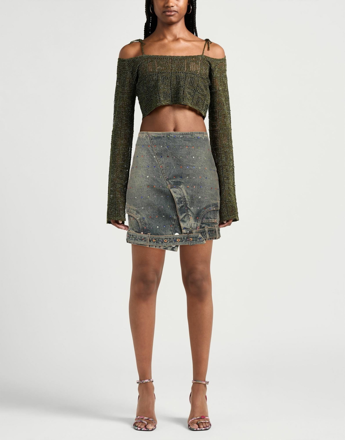 Martine Rose Womens Mini skirt in Blue