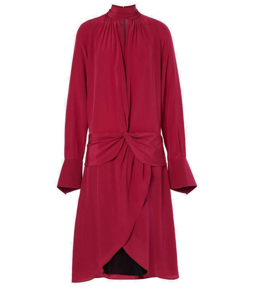 NINA RICCI ワンピース Gathered silk crepe midi dress945618 Nina Ricci Gathered silk crêpe midi dress Nina Ricci