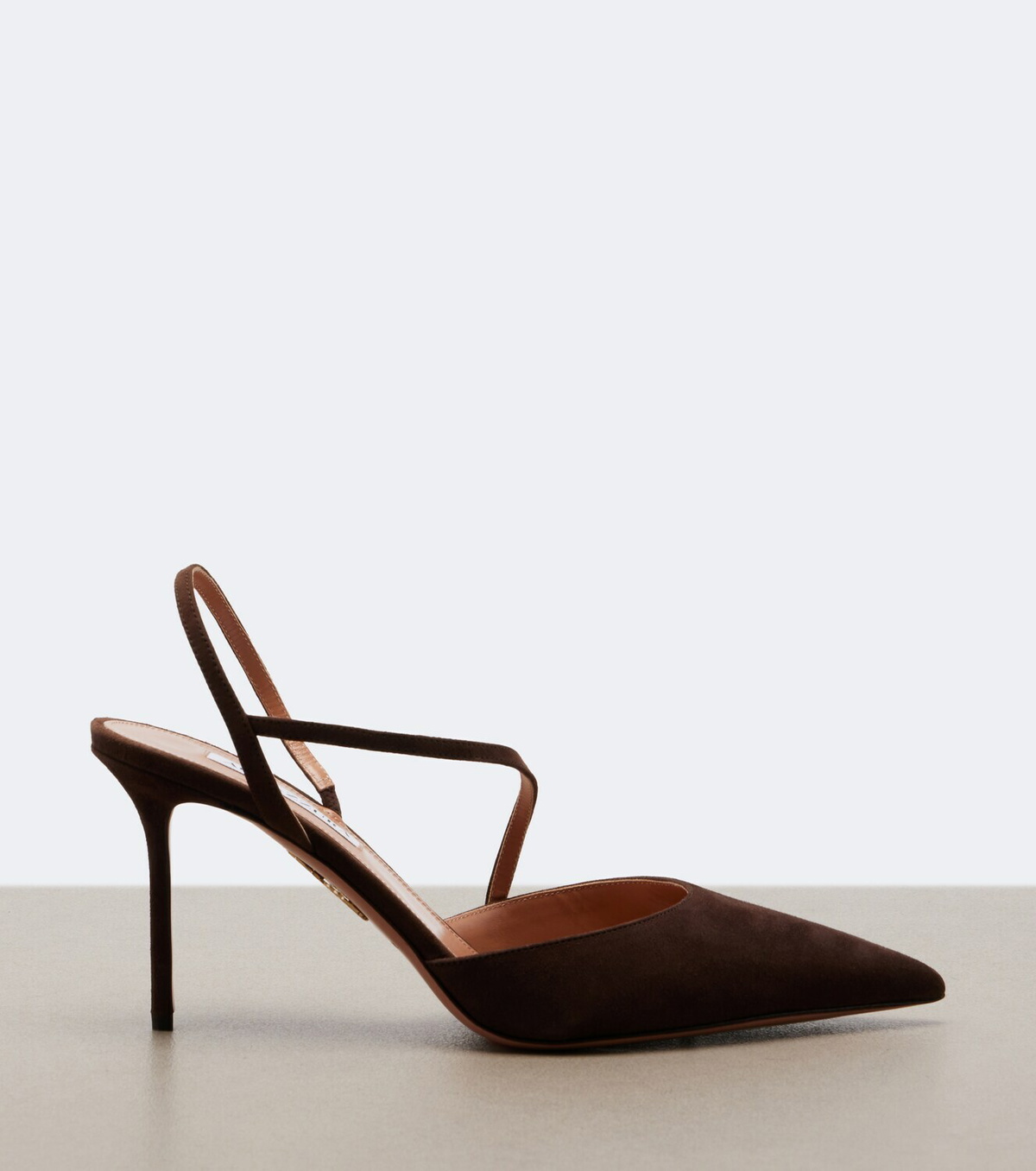 Aquazzura Dynasty suede slingback pumps