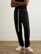 Fear of God - Tapered Logo-Appliquéd Shell Sweatpants - Black