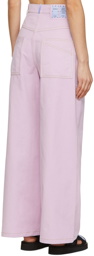 MCQ Pink Contrast Stitch Trousers
