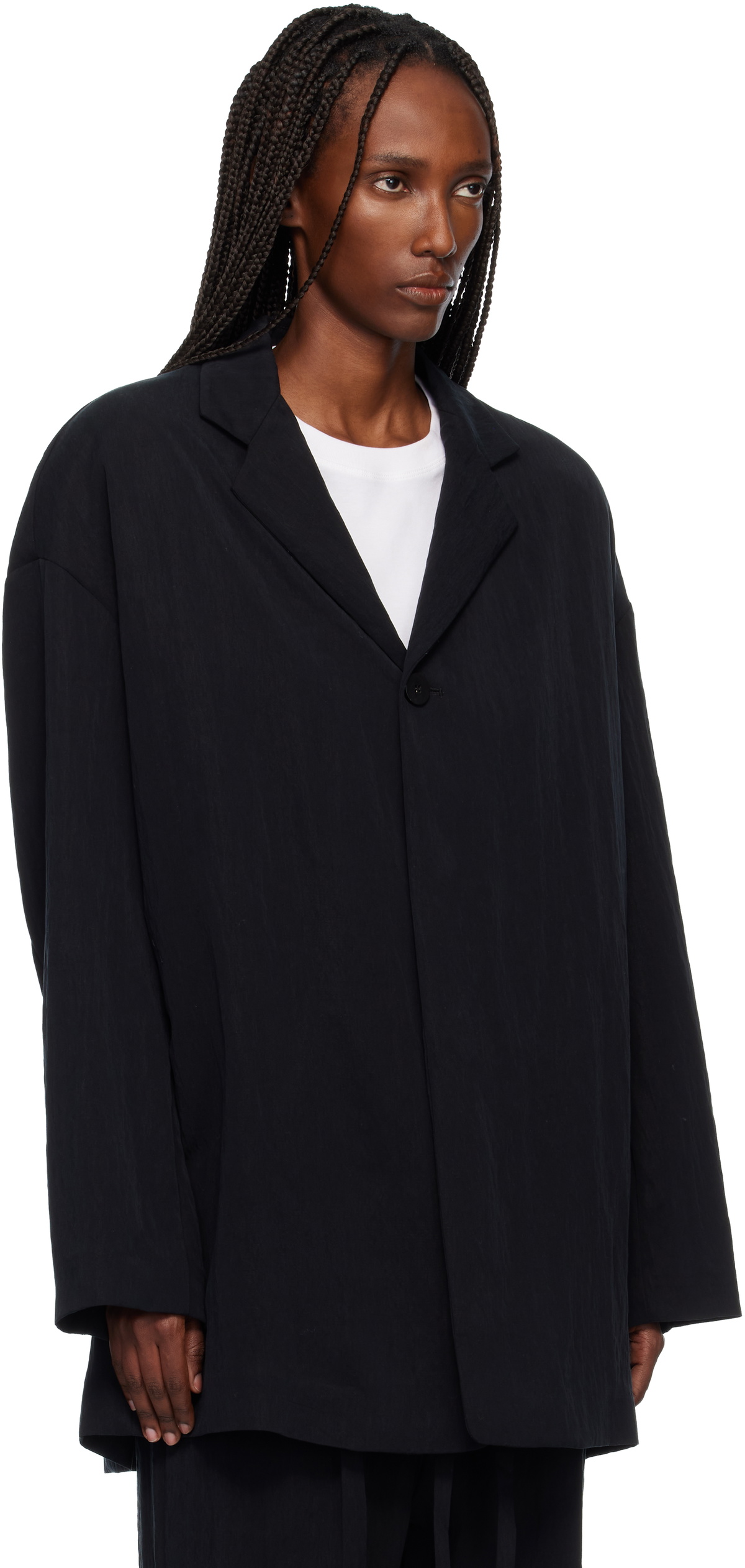 Fear of God Black Tencel Nylon Unlined Relaxed Blazer