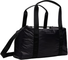 MM6 Maison Margiela Black Crunched Nylon Weekend Bag