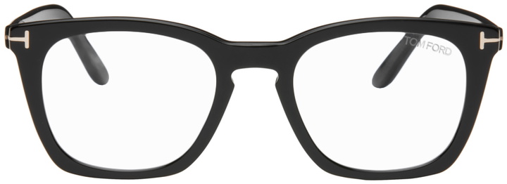 Photo: TOM FORD Black Blue Block Square Glasses