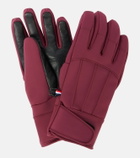 Fusalp Glacier leather-trimmed ski gloves