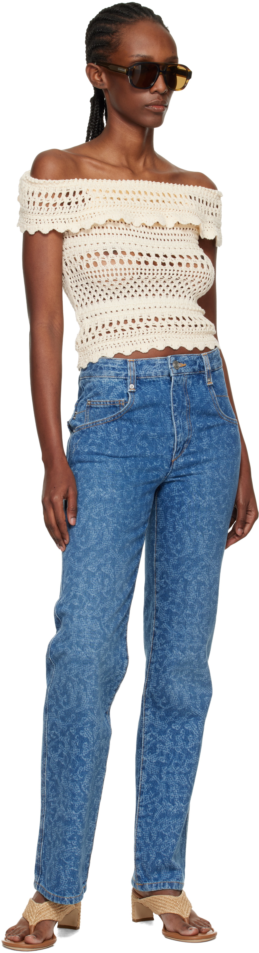 Isabel Marant Etoile Blue Straight Brinsa Summer Laser Jeans
