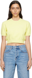 Alexander Wang Yellow Cropped T-Shirt