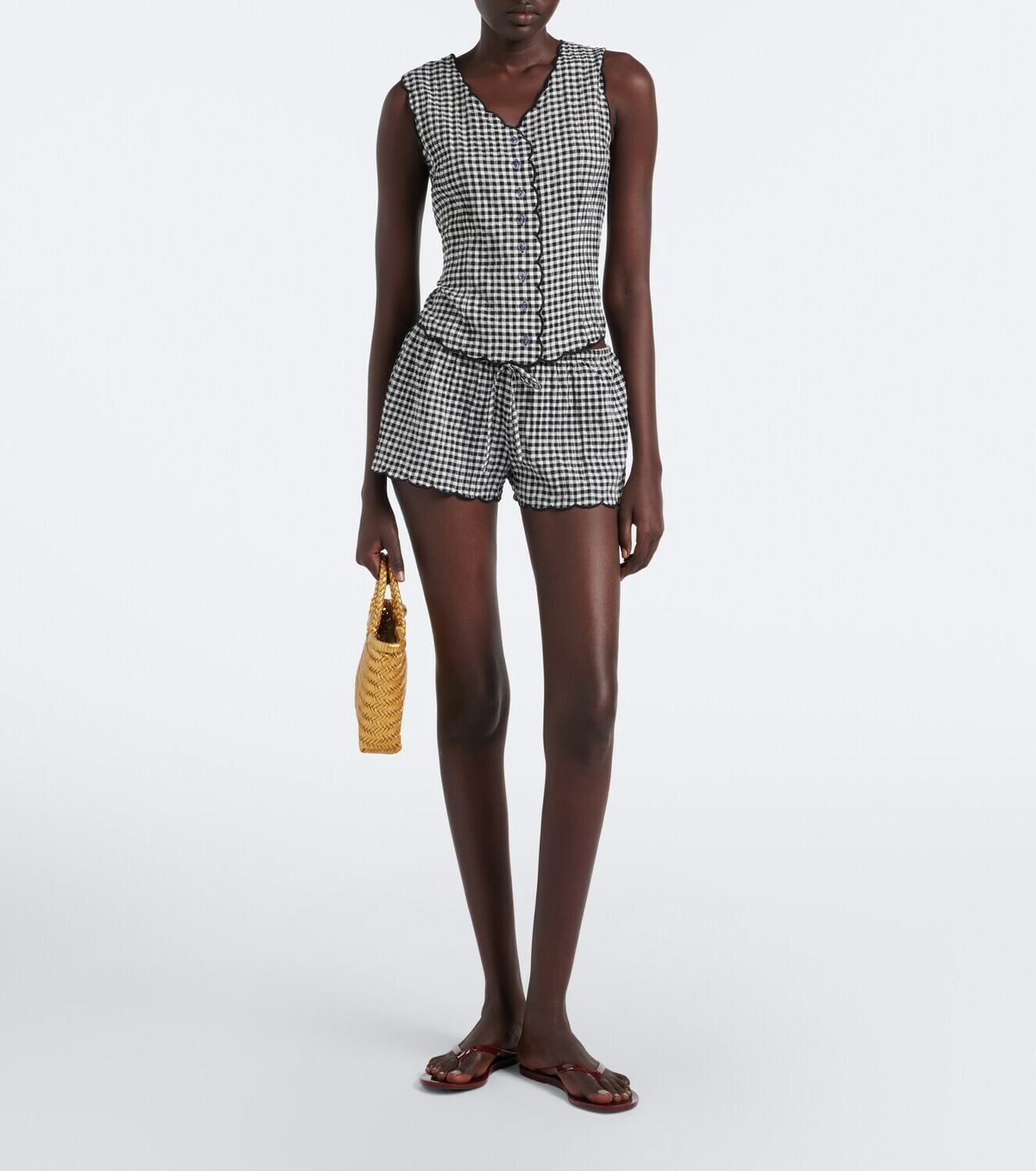 Montce Gingham scalloped shorts