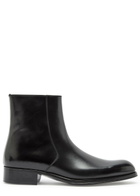 Tom Ford Leather Ankle Boots Black