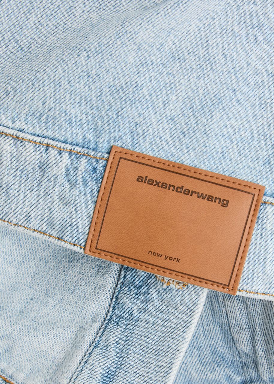 Alexander Wang☆Zip-detail denim jacket ジャケット【UK発】 Alexander Wang zip-sleeved Denim Jacket | Blue | FARFETCH