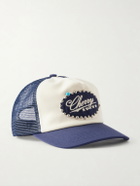 Cherry Los Angeles - 6 Star Logo-Embroidered Studded Canvas and Mesh Trucker Cap