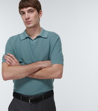 Zegna - Jacquard cotton polo top