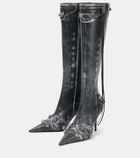 Balenciaga Cagole 90 leather knee-high boots