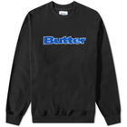 Butter Goods Men's Chenille Logo Crew Sweat in Black