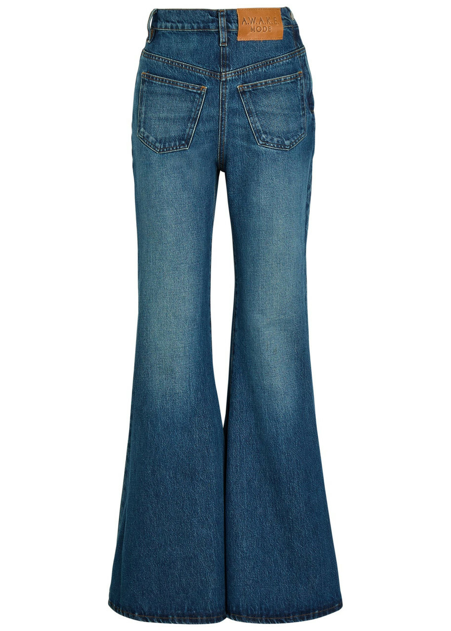 A.W.A.K.E Mode Mirror Flared-leg Jeans Blue Denim