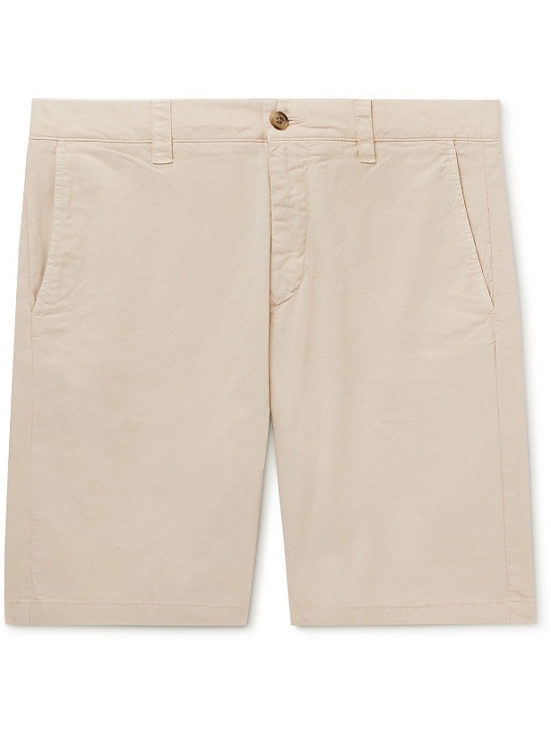 Photo: NN07 - Crown Slim-Fit Cotton-Blend Shorts - Neutrals