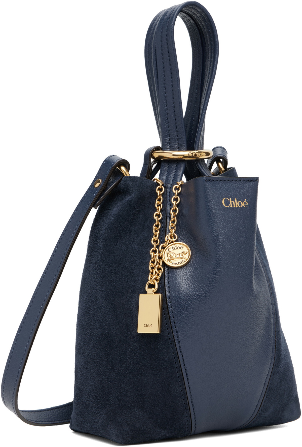 Chloé Navy Small 'Chloé Spin' Tote