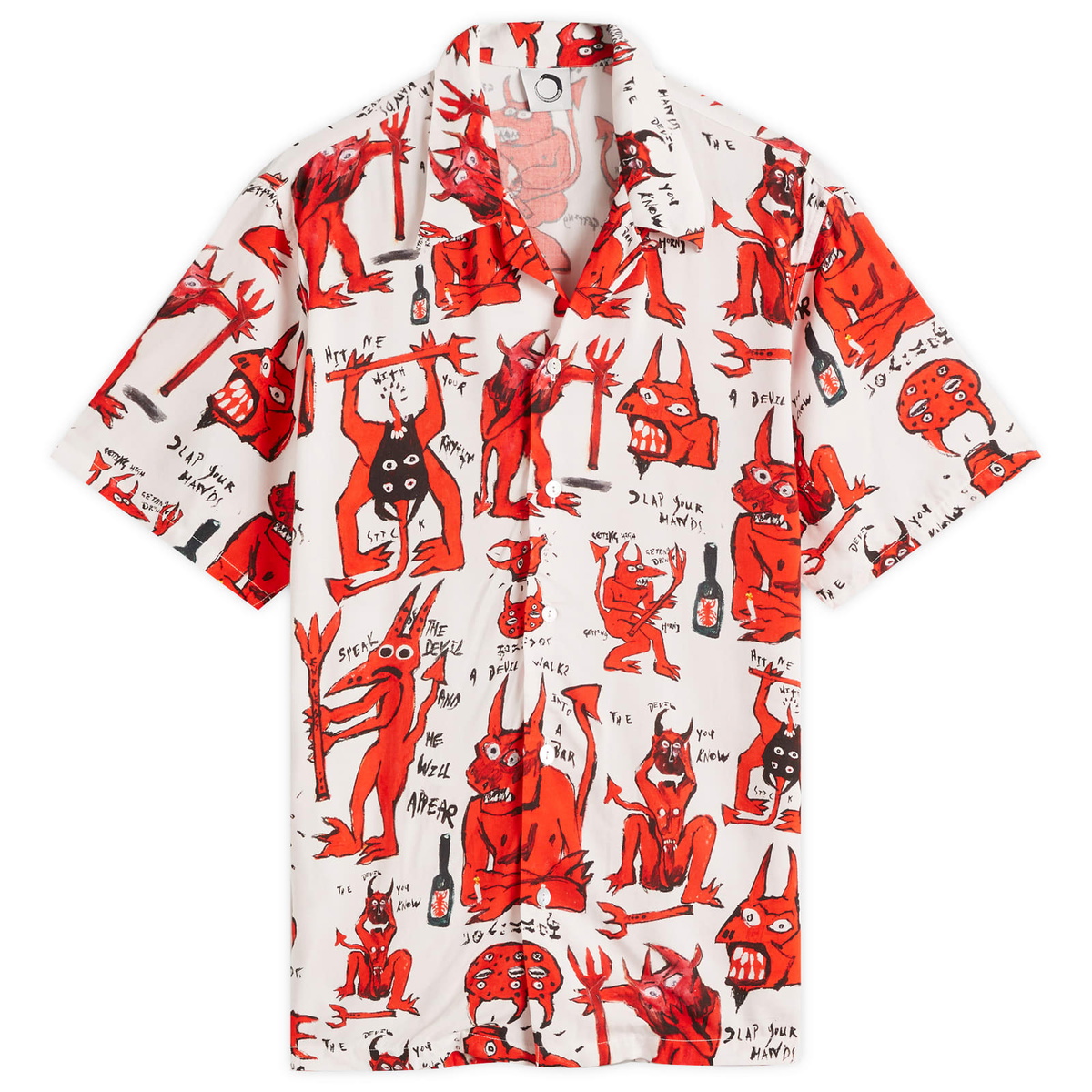 Endless Joy Men's Devil Vacation Shirt in White