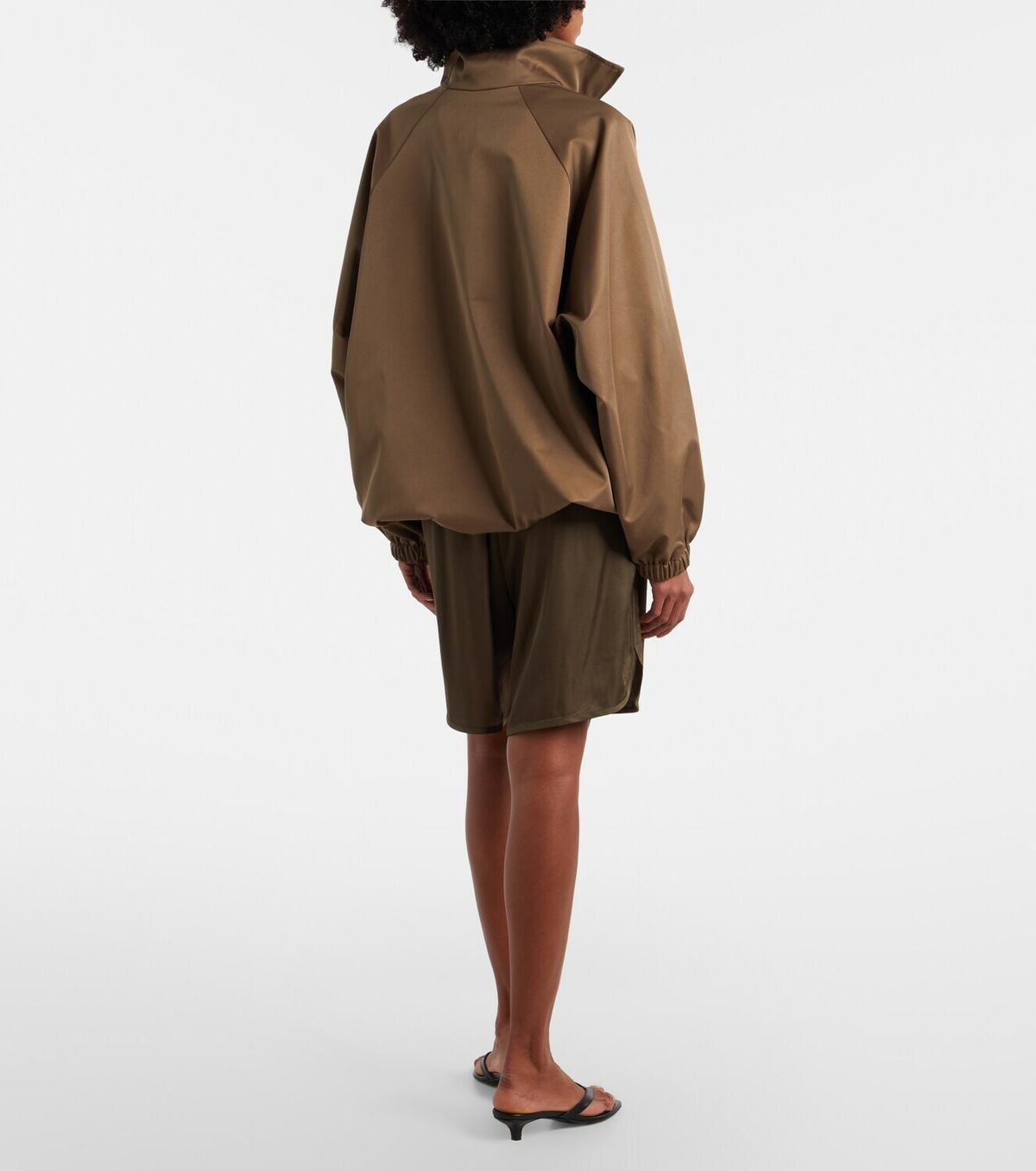 The Frankie Shop Nelis satin Bermuda shorts