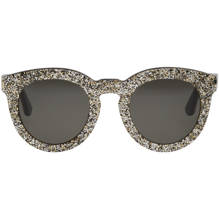 Photo: Saint Laurent Black and Silver SL 102 Sunglasses