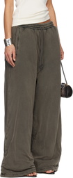 LU'U DAN Gray Wadded Bontans Sweatpants
