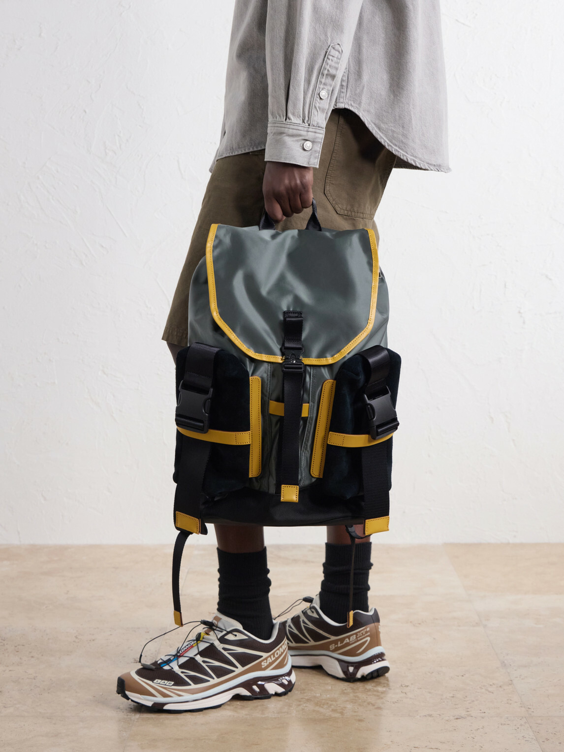 Master-Piece - Leather and Suede-Trimmed CORDURA® Backpack