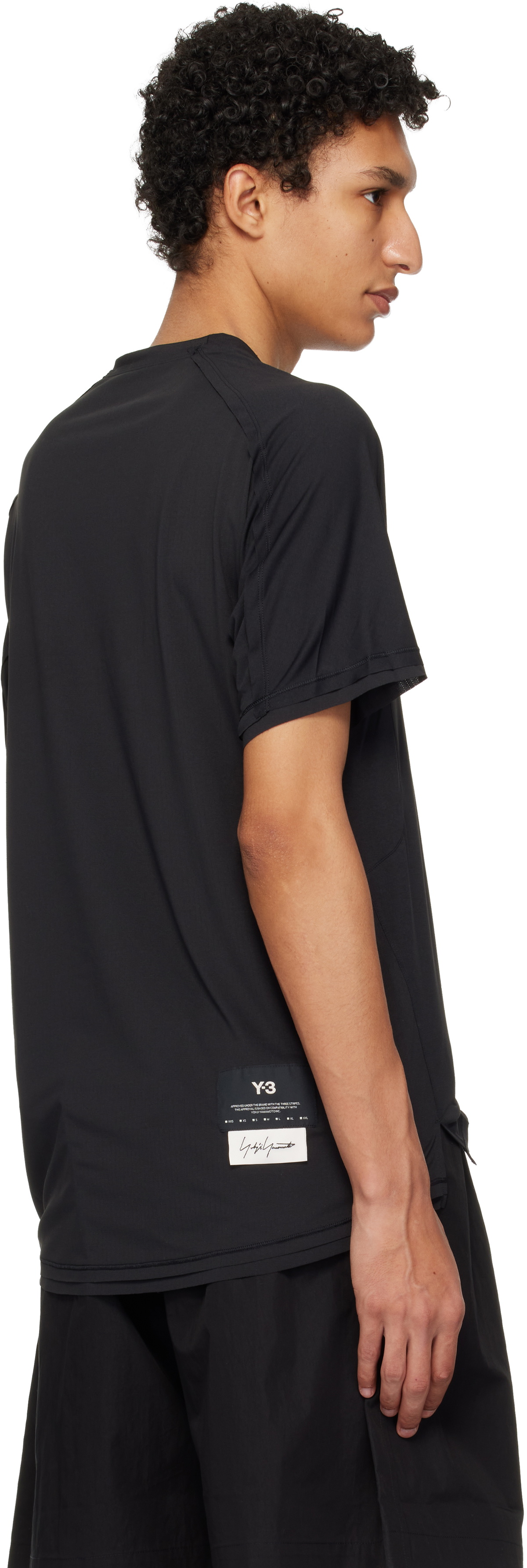 Y-3 Black Running Short Sleeve T-shirt