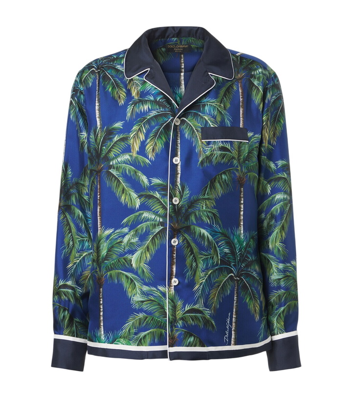 Photo: Dolce&Gabbana Printed silk twill shirt