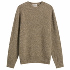 YMC Men's Suedehead Crew Neck Jumper in Brown