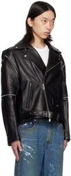 Helmut Lang Black Astro Leather Jacket
