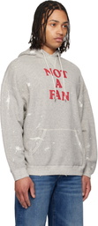 R13 Gray 'Not A Fan' Oversized Hoodie