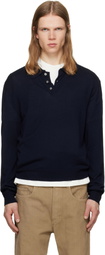 A.P.C. Navy Riou Wool Polo
