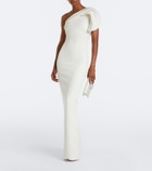 Safiyaa One-shoulder crêpe gown