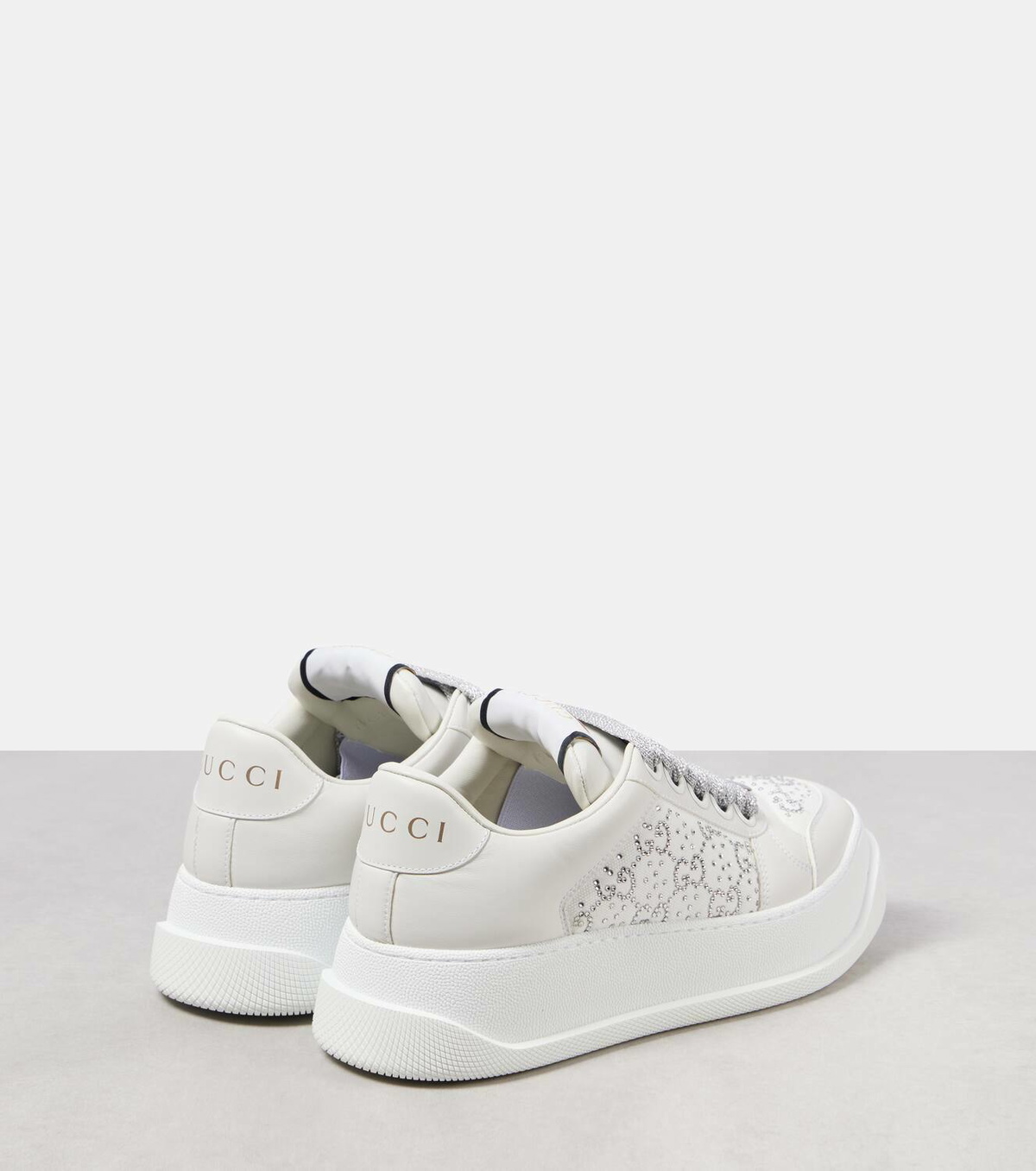 Gucci Screener GG embellished leather sneakers Gucci