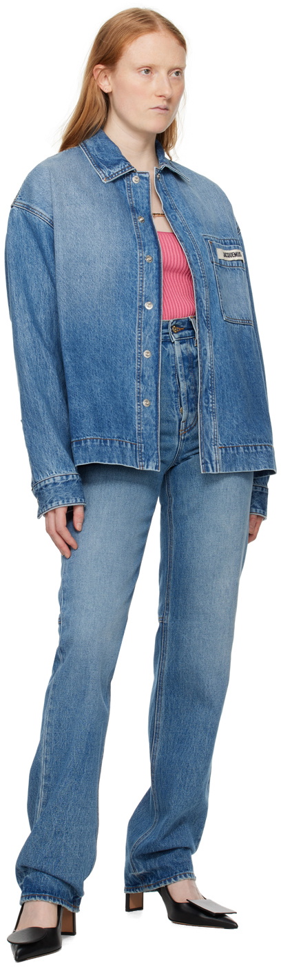 JACQUEMUS Blue Les Sculptures 'La chemise de-Nîmes' Denim Jacket