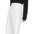 Ports 1961 White Long Leather Skirt
