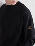 Moncler - Logo-Detailed Cotton-Jersey T-Shirt - Black