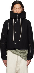 Rick Owens Black Hollywood Cropped Headon Parka