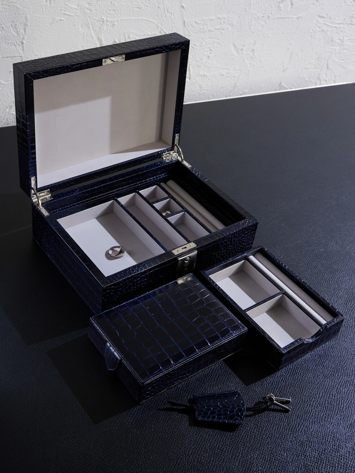 Smythson - Panama Cross-Grain Leather Jewellery Box