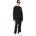 McQ Alexander McQueen Black and Yellow Rave Monster Kimono Sweatshirt