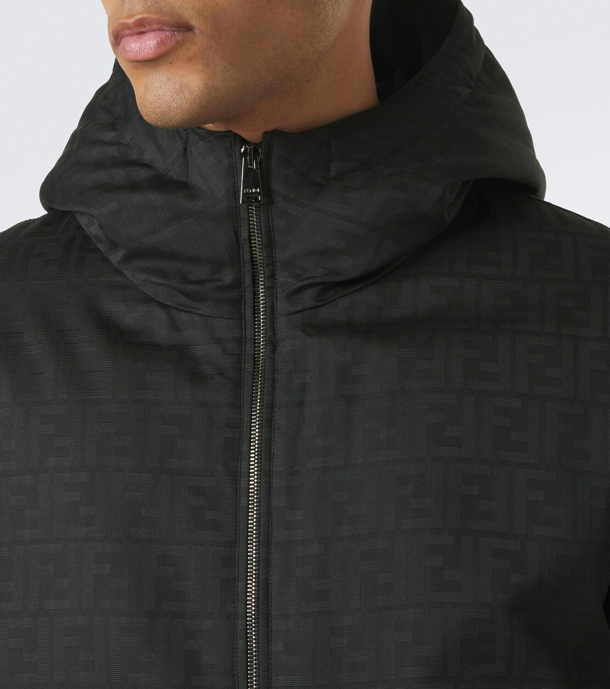 Fendi FF Zucca hooded down jacket