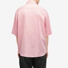 Acne Studios Men's Sandrok Stripe AS Short Sleeve Shirt in Blush Pink