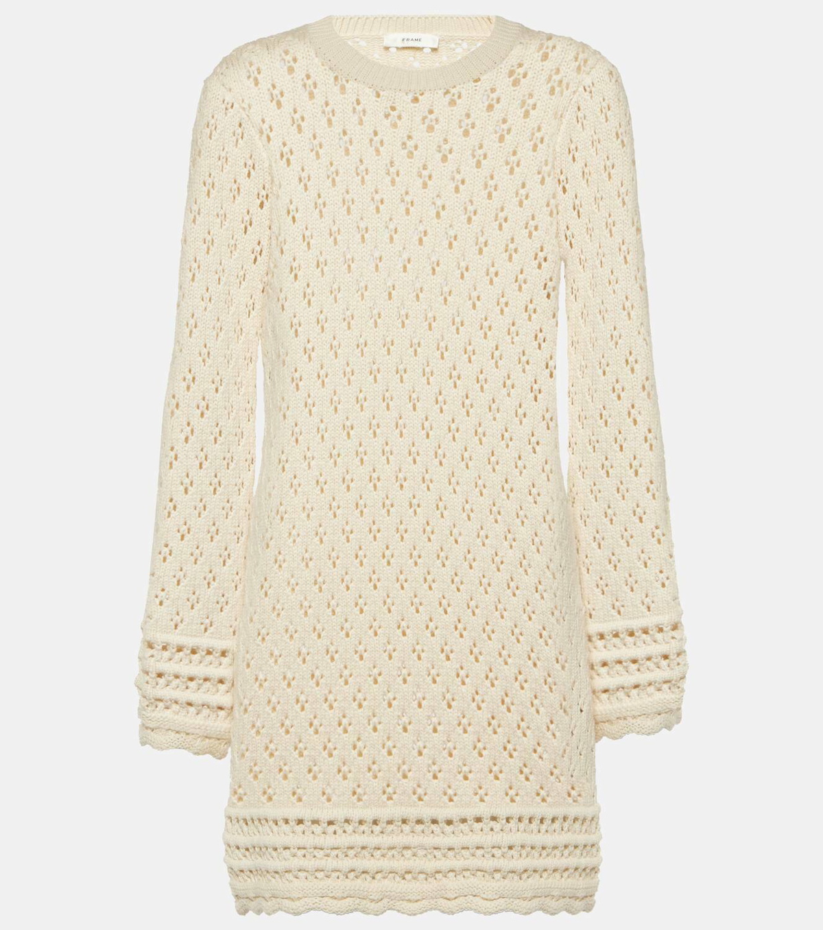 Frame Pointelle cotton and silk minidress